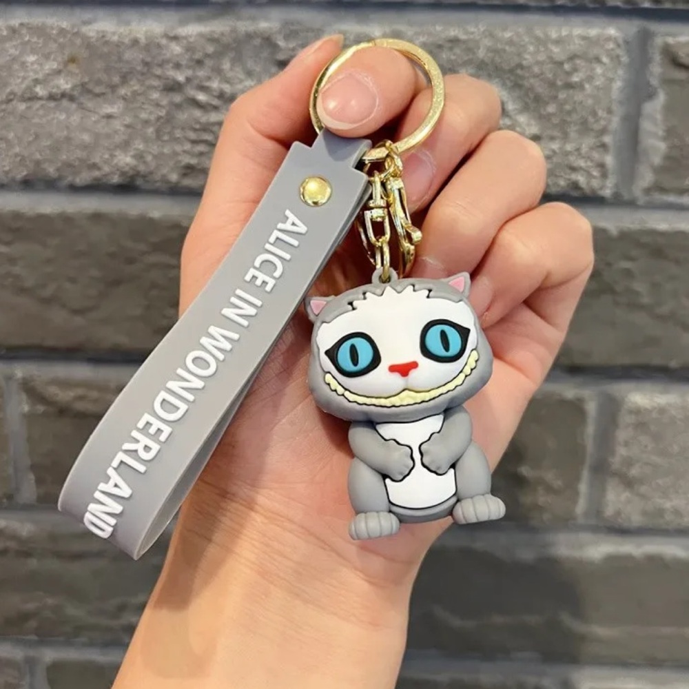 Alice in Wonderland Cheshire Cat 3D Silicone Keychain